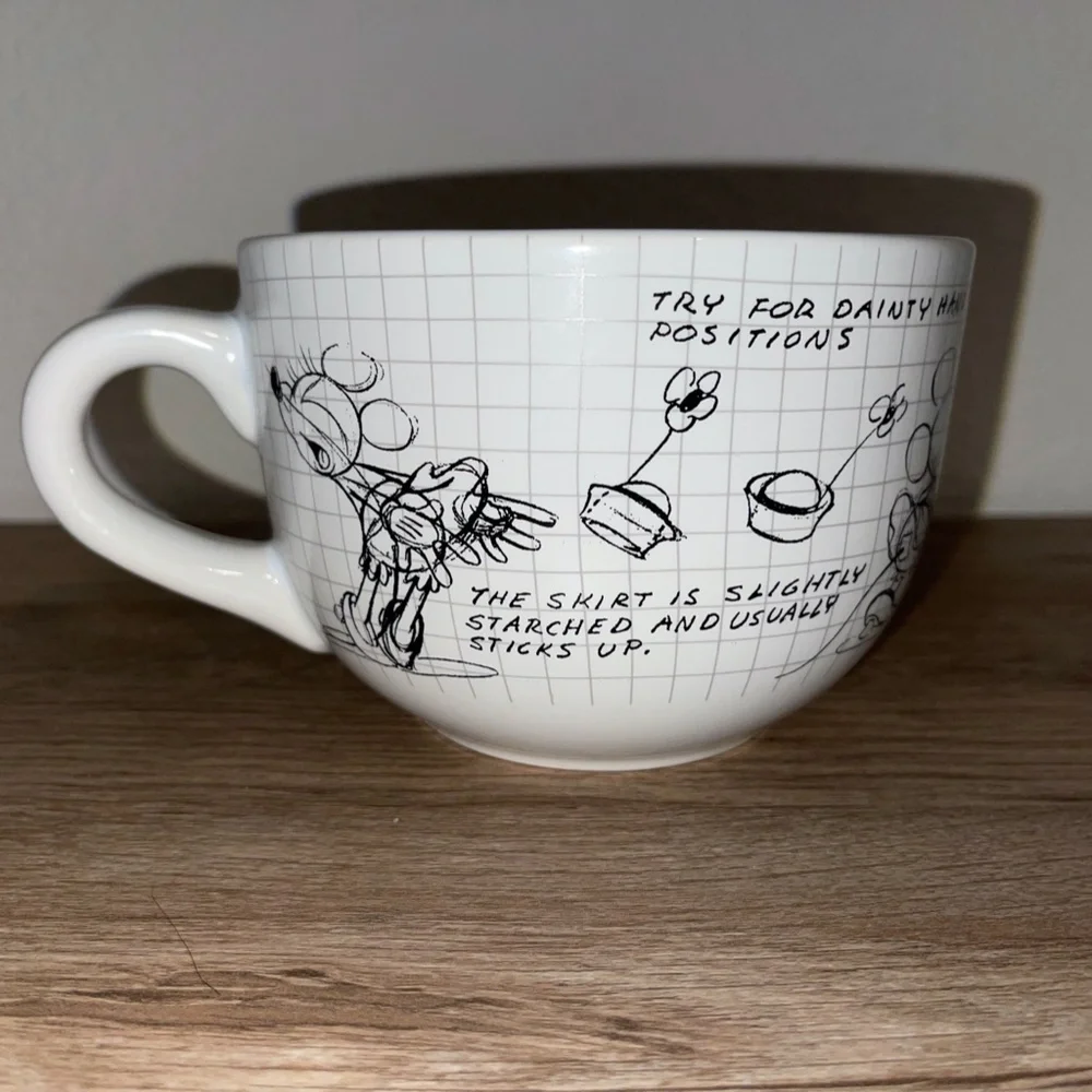 Disney SketchbookMinnie‎ Mouse Serving /Pasta Bowl and Soup Mug Set (4 Peices)